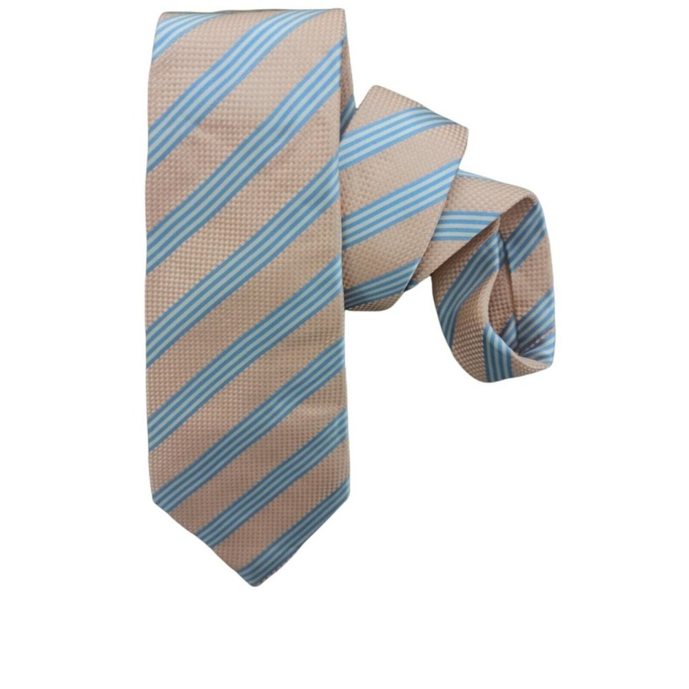 🆕VINEYARD VINES Salmon Striped Silk Tie USA 57"/ 3.5" NWT